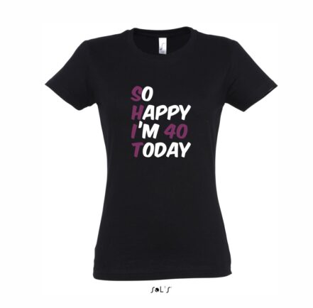 Ženska majica s tiskom So happy - slika 3